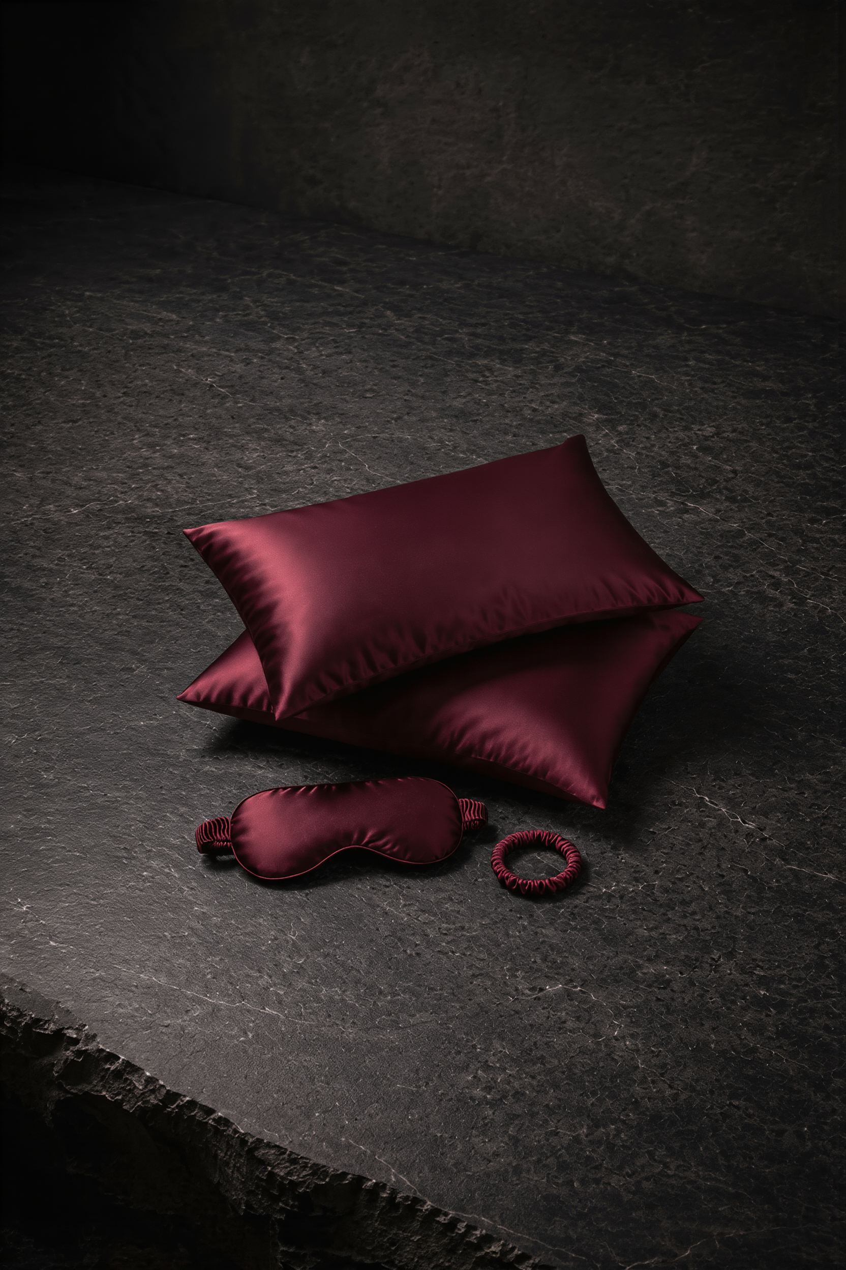 Ocrotire · Set somn mătase naturală Mulberry 22 Momme · 4 piese
