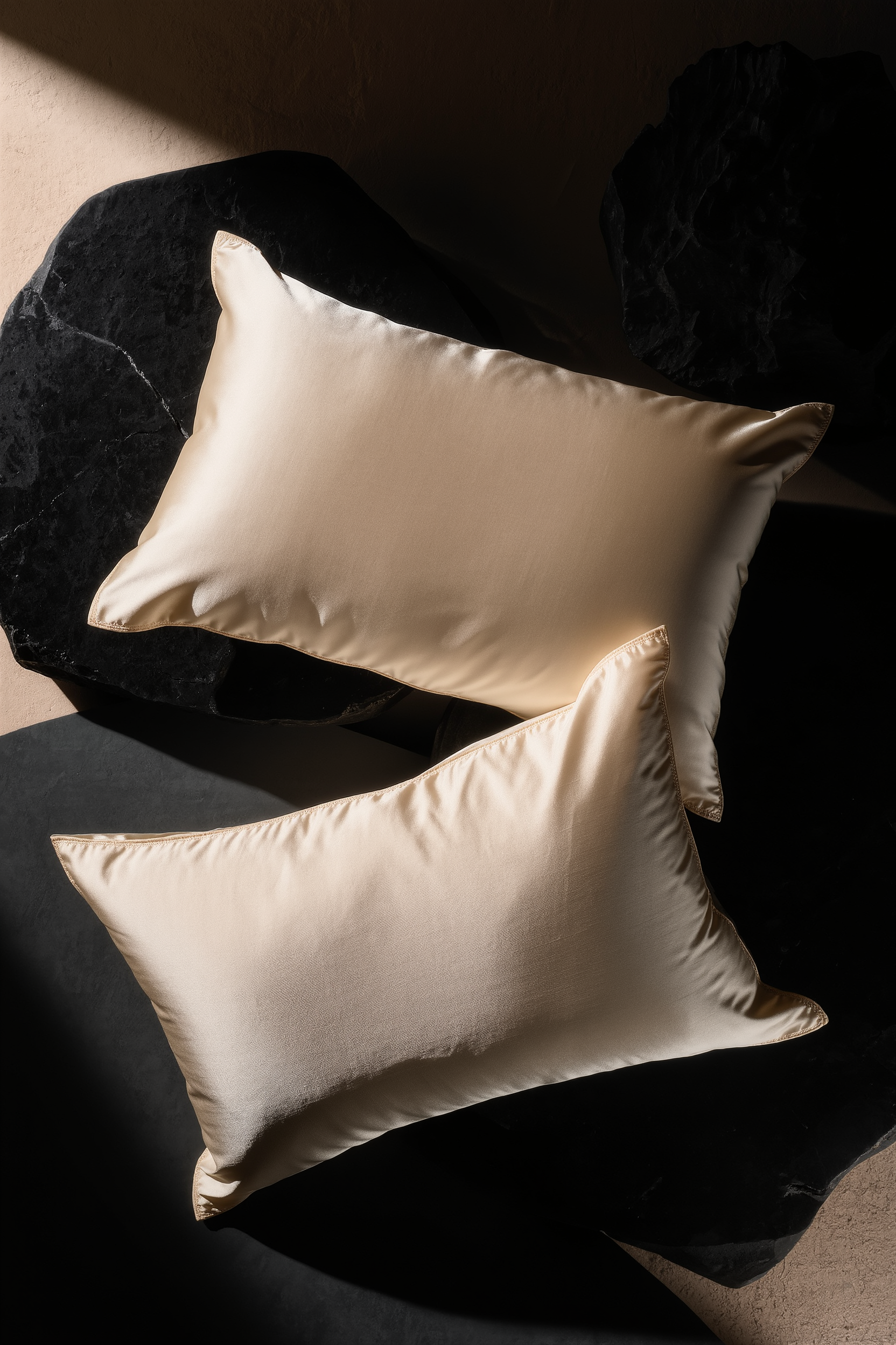 Ocrotire · Set somn mătase naturală Mulberry 22 Momme · 4 piese
